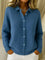 Women's Textured Button-Up Cardigan in Dark Blue