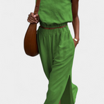 Sleeveless Cotton-Linen Wide-Leg Set, photo 6