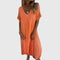 Women's Elegant Lightweight V-Neck Dress in Orange
