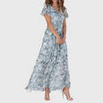 Women's Figure Flattering Dress in Blue