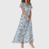 Women's Figure Flattering Dress in Blue