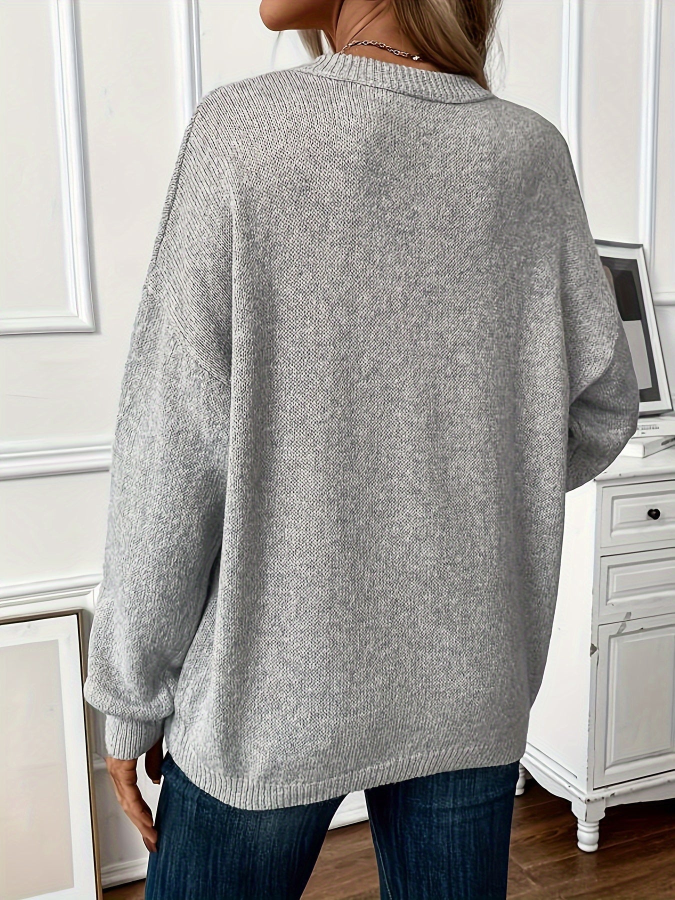 Women's Soft Knit Sweater with Side Slits, photo 9