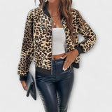 Women's Elegant Leopard-Print Jacket