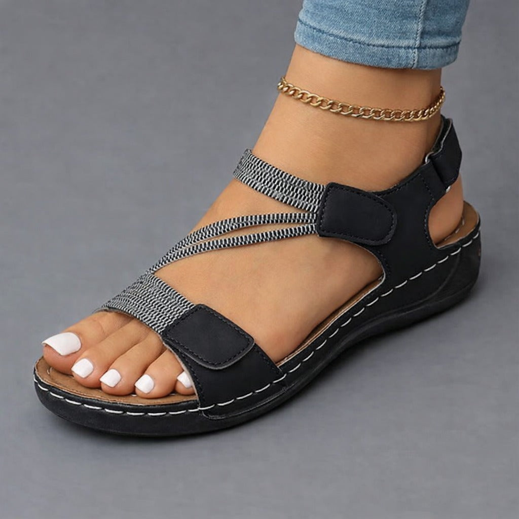 Agnes Lightweight Comfort Sandals in Black