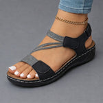 Agnes Lightweight Comfort Sandals in Black
