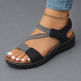 Rose Lightweight Comfort Sandals in Black