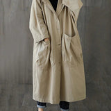 Women's Long Oversized Coat in Beige