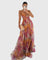 Women's Floral Maxi Dress in Orange