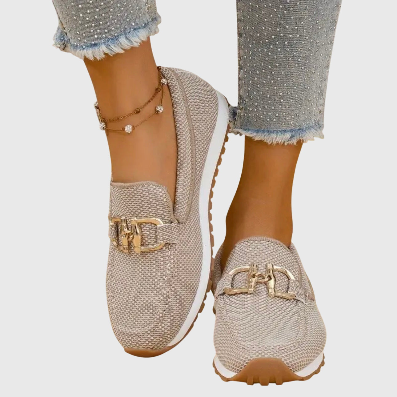 Women's Comfort Loafer Sneakers in Beige