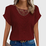 Women's Elegant Ibiza Style Blouse in Red