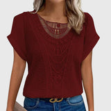 Women's Elegant Ibiza Style Blouse in Red