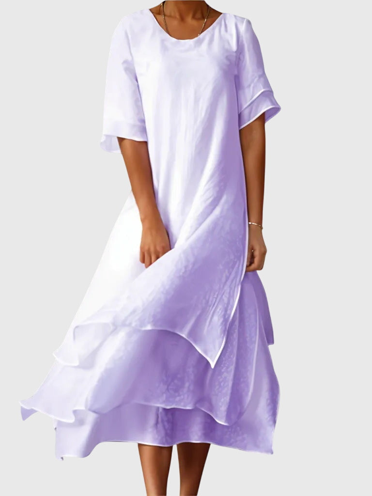 April Elegant Dress in Purple