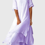 April Elegant Dress in Purple