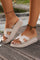 Women's Chic Comfort Platform Slippers in Beige
