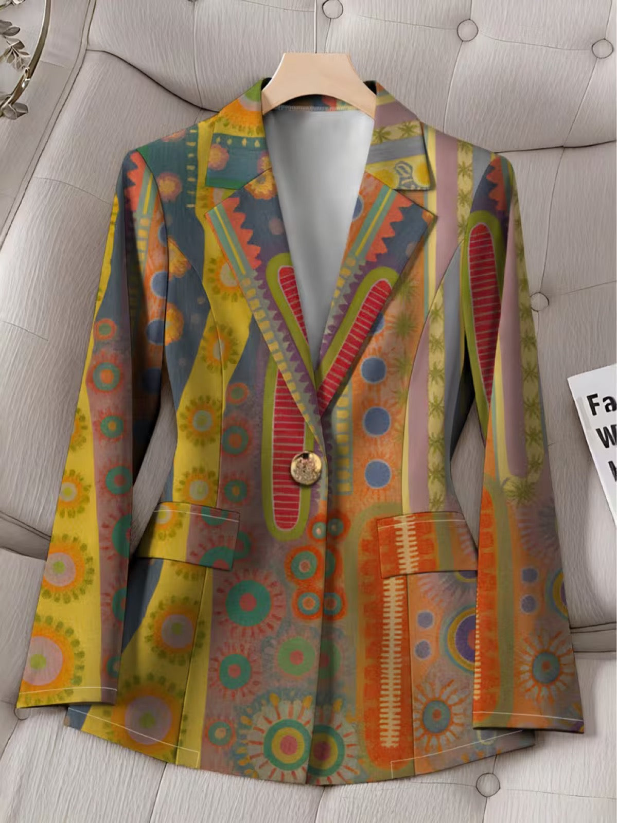 Women's Medallion Print Blazer, photo 4