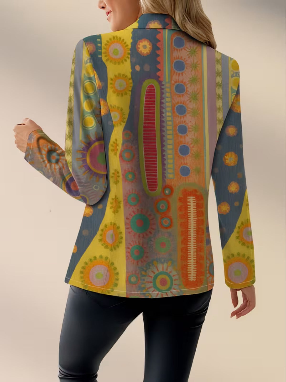 Women's Medallion Print Blazer, photo 5