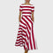 Carly Striped Midi Dress in Red
