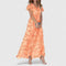 Women's Luxe Maternity Dress in Orange
