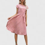 Allyzhea Elegant Dress in Pink