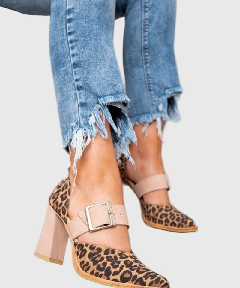 Luvia Elegant Heels in Khaki