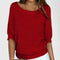 Women's Effortless Knit Sweater in Red