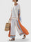 Rosavina Comfortable Two-Piece Set in Orange Stripe