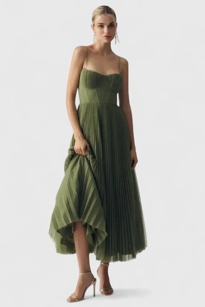 Hylyana Elegant Dress in Green