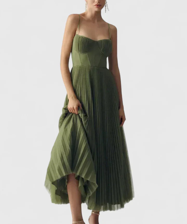 Hylyana Elegant Dress in Green