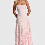Gwenn Elegant Maxi Dress in Rose