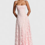 Gwenn Elegant Maxi Dress in Rose
