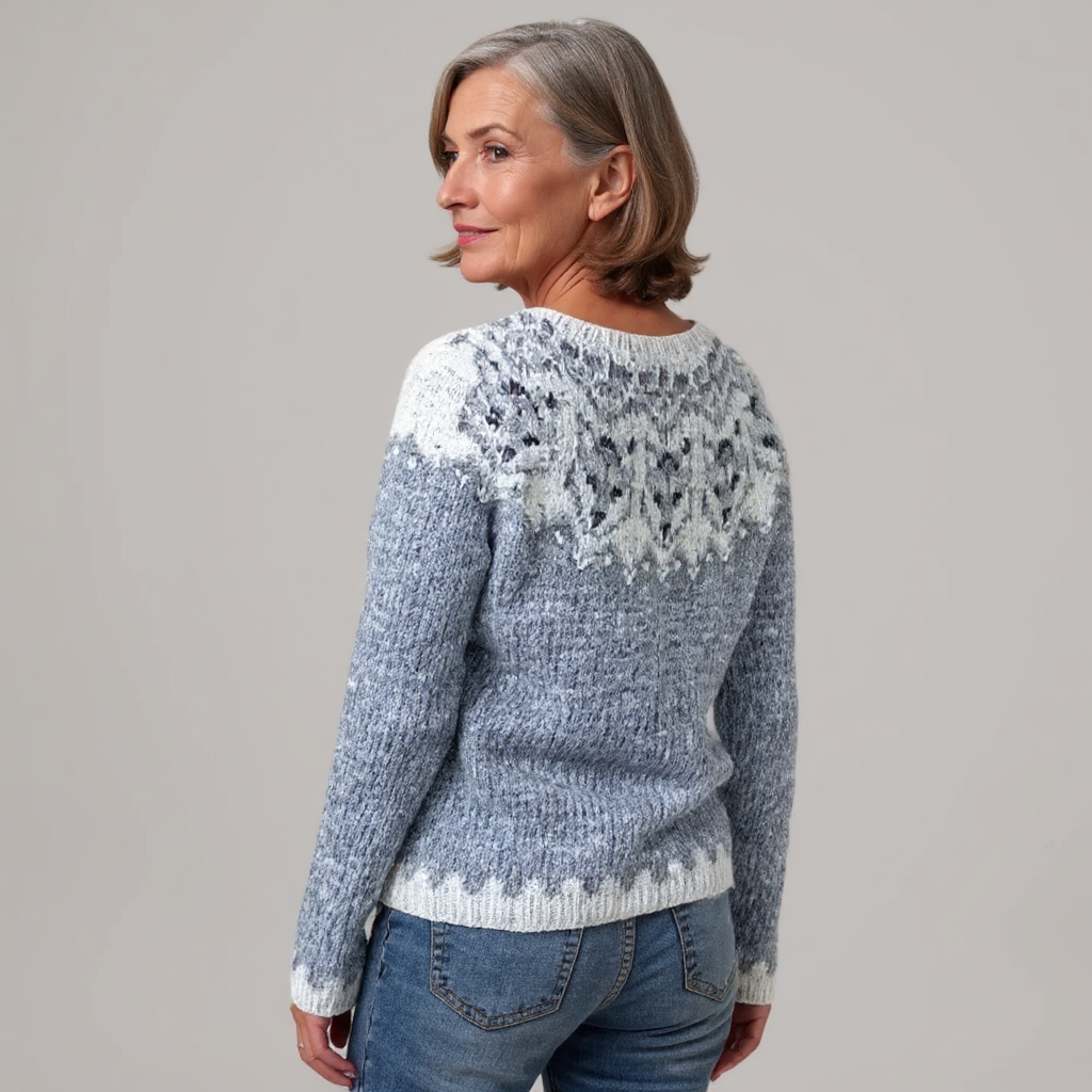 Athena Retro Icelandic Knit Sweater, photo 3
