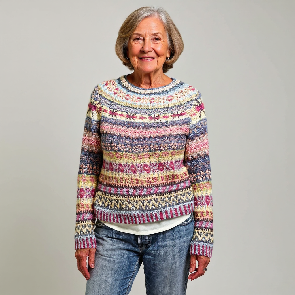 Zoey Retro Icelandic Knit Sweater, photo 2