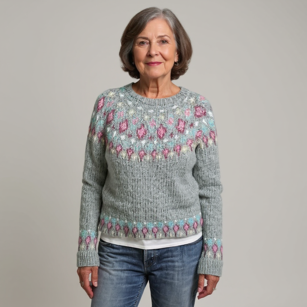 Candice Retro Icelandic Knit Sweater, photo 2