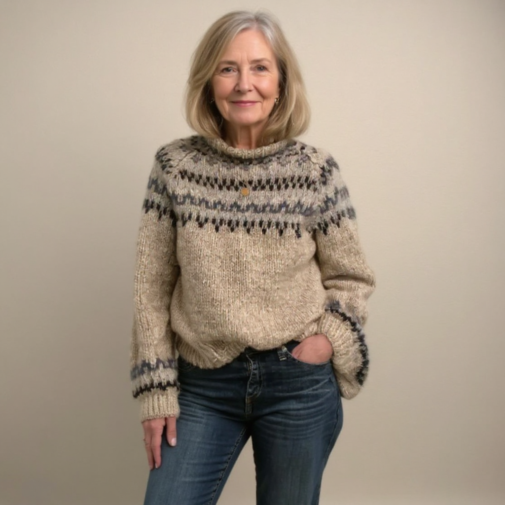 Ashley Retro Icelandic Knit Sweater, photo 2