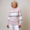 Women's Fair Isle Shawl-Collar Sweater in Pink