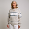 Women's Fair Isle Shawl-Collar Sweater in Beige