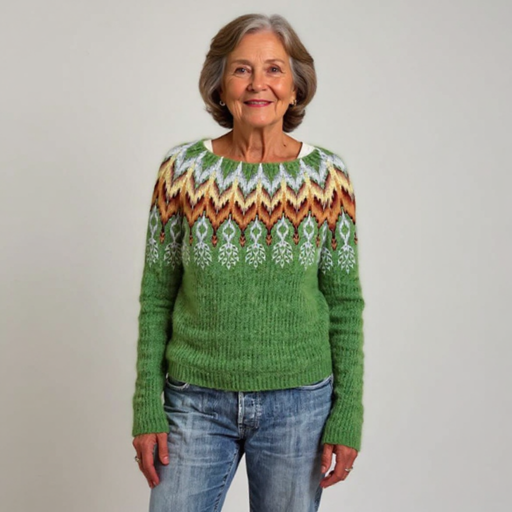 Women's Retro Island-Inspired Sweater, photo 2