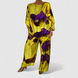 Monica Elegant Two-Piece Set in Lemon Yellow