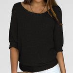 Women's Effortless Knit Sweater in Black