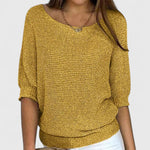 Women's Effortless Knit Sweater in Yellow
