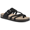 Women's Braided Cork Sandals in Black