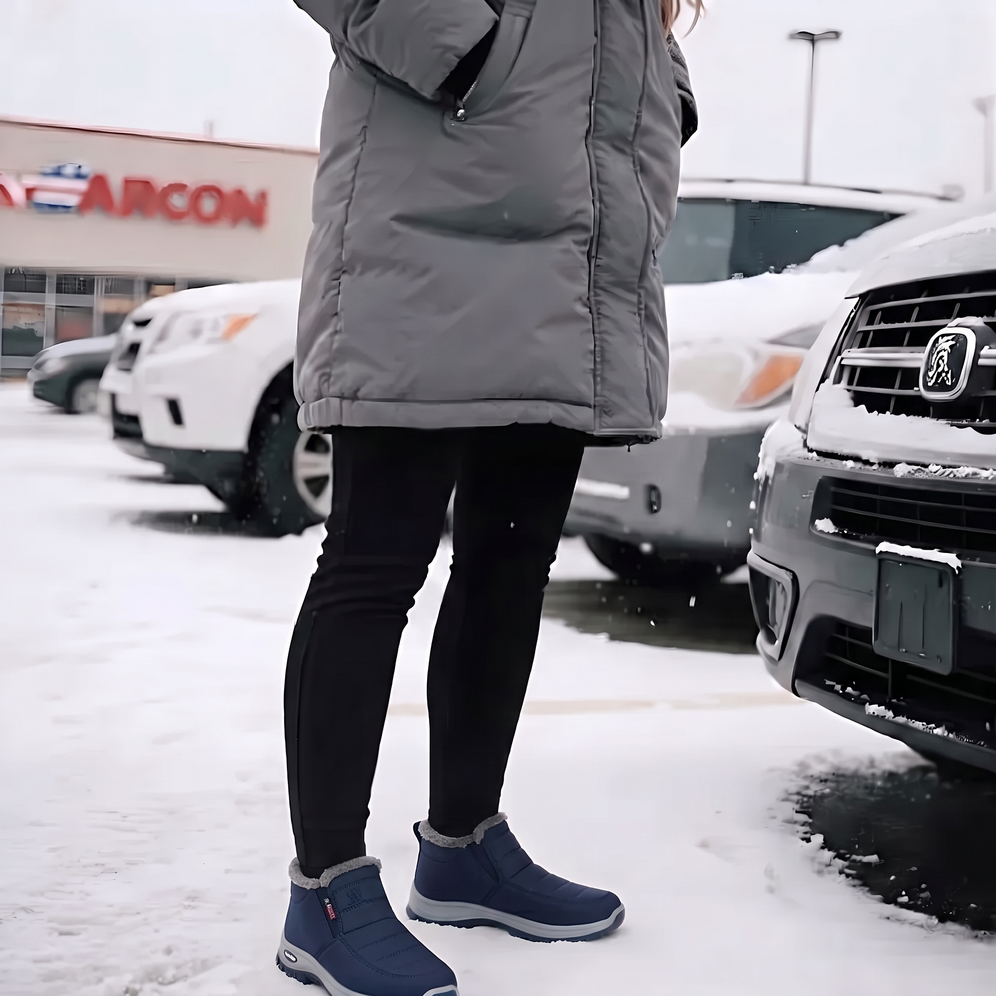 Sianna waterproof winter ankle boots in Blue, photo 9