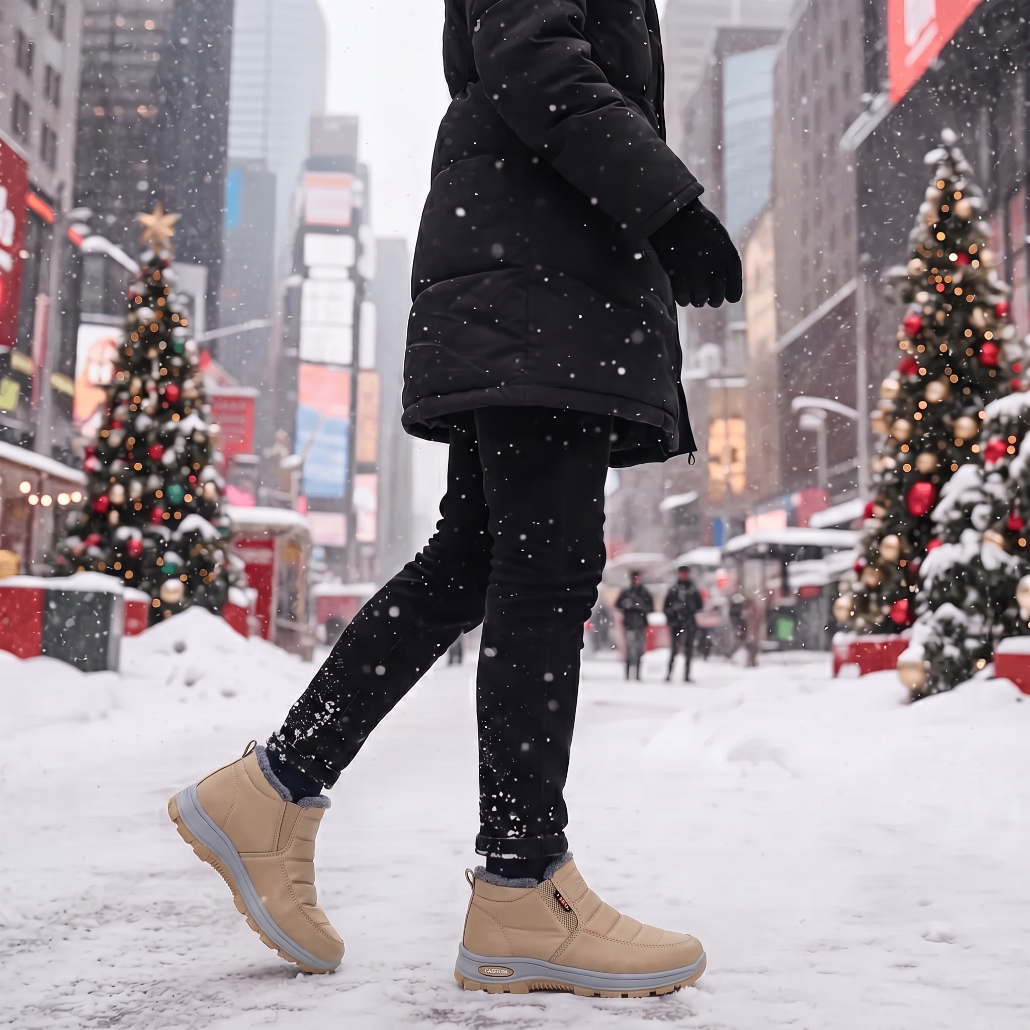 Sianna waterproof winter ankle boots in Beige, photo 8