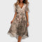 Clara Elegant Dress in Beige