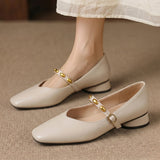 Women's Leather Square-Toe Mary Janes, photo 8
