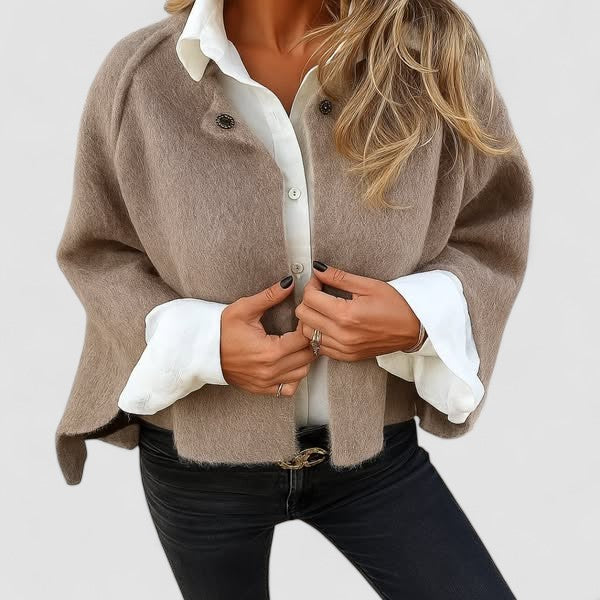 Women's Cashmere-Feel Cropped Jacket