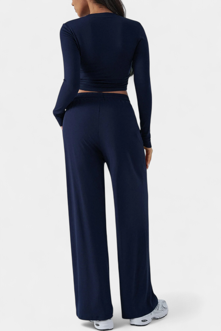 Elastic-Fit Viscose Yoga Set with Round Neck, photo 14