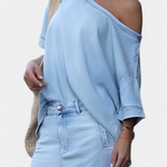 Asymmetrical Denim Set with Long Skirt, photo 2