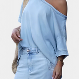 Asymmetrical Denim Set with Long Skirt, photo 2