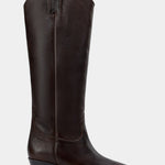 Brown Leather Equestrian Boots, Low Heel, photo 2